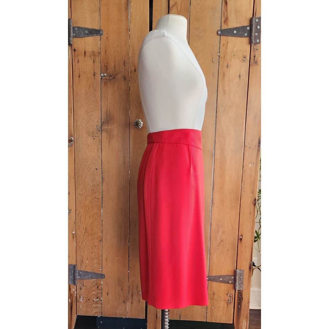 Vintage 90s Thierry Mugler Skirt Red Wool