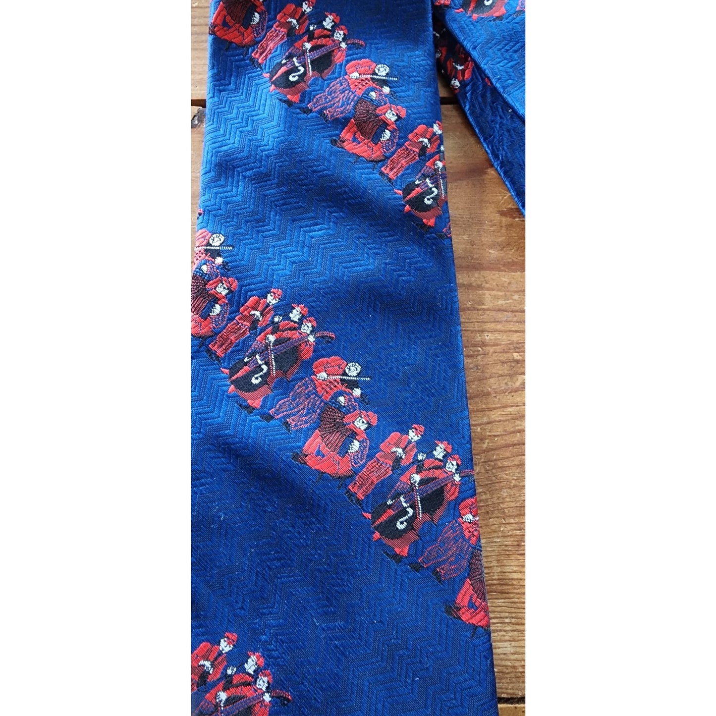 Vintage 70s Mens Wide Tie Musicians Band Players Print Di Capri