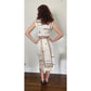 Vintage 1970s Marshall Rouso Skirt + Vest Set in Embroidered Denim / XS