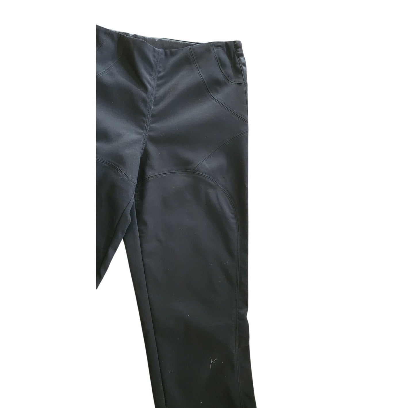 Vintage Y2K TOM FORD GUCCI Pants Black Stretch Flared Leg Side Zippers Low Rise