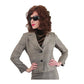 Vintage 1990s Brooks Brothers Skirt Suit Moon Wool Houndstooth Black White