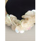 Vintage 50s Bes-Ben Hat Black w/White Platic Flowers Fascinator