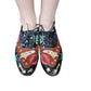 Vintage 90s Lace Up Shoes w/Graphicl Patchwork Music Notes Guitar Hearts Stars Lips Abstrax