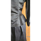 Vintage 50s Black Satin Skirt Suit Chinese Frog Closure Peplum Blazer by Dynasty