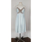 Vintage 50s Lingerie Blue Lace Slip Dress Nightgown Negligee