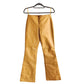 Y2K Yellow Leather Pants Low Rise by Jane Doe