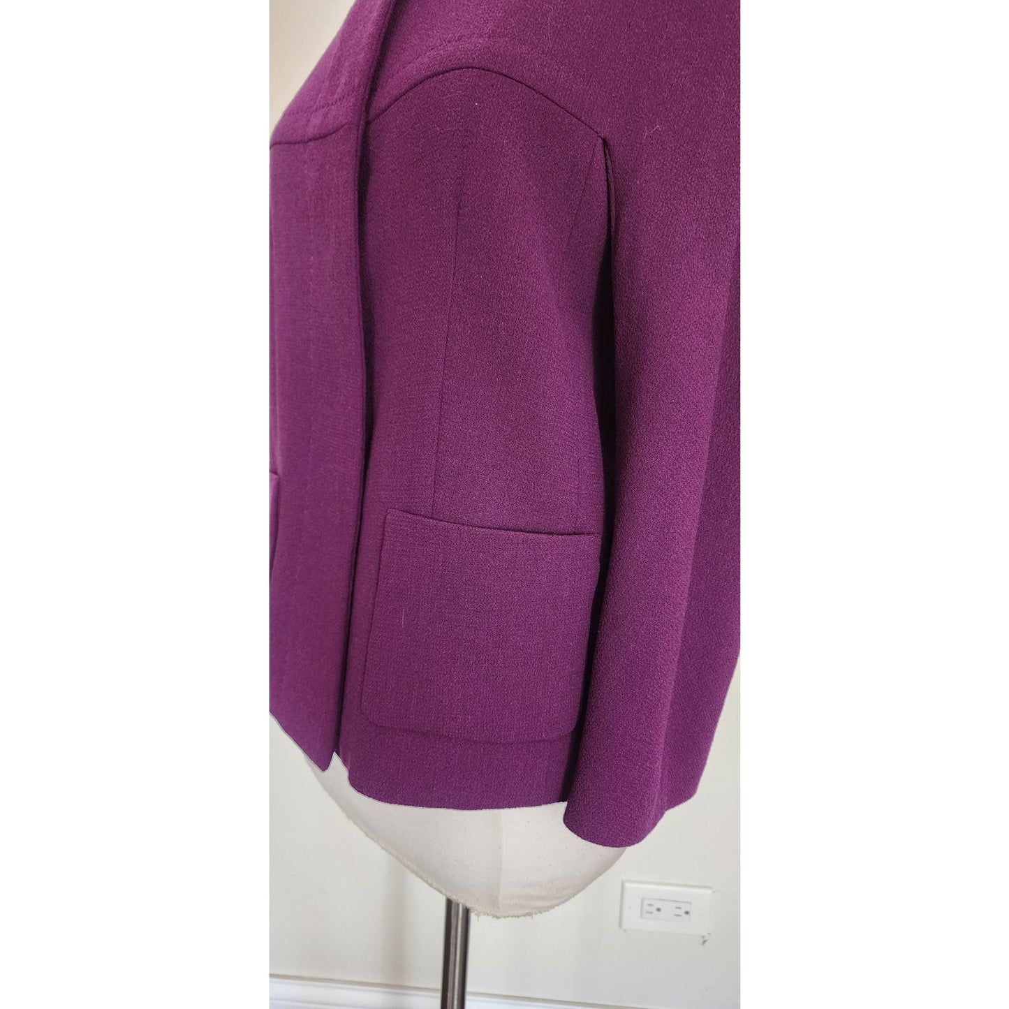 Vintage 2000s ESCADA Jacket Purple Wool Blazer / 34