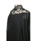 Vintage 1970s Giorgio Sant'Angelo Dress Black Silk Georgette & Lace