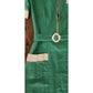 Vintage 1940s Uniform Dress Waitress Green White Ladies Garment Workers ILGW