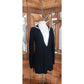 Vintage 90s Sonia Rykiel Tunic or Mini Dress Navy Blue Knit Sailor Collar Long Sleeved 42