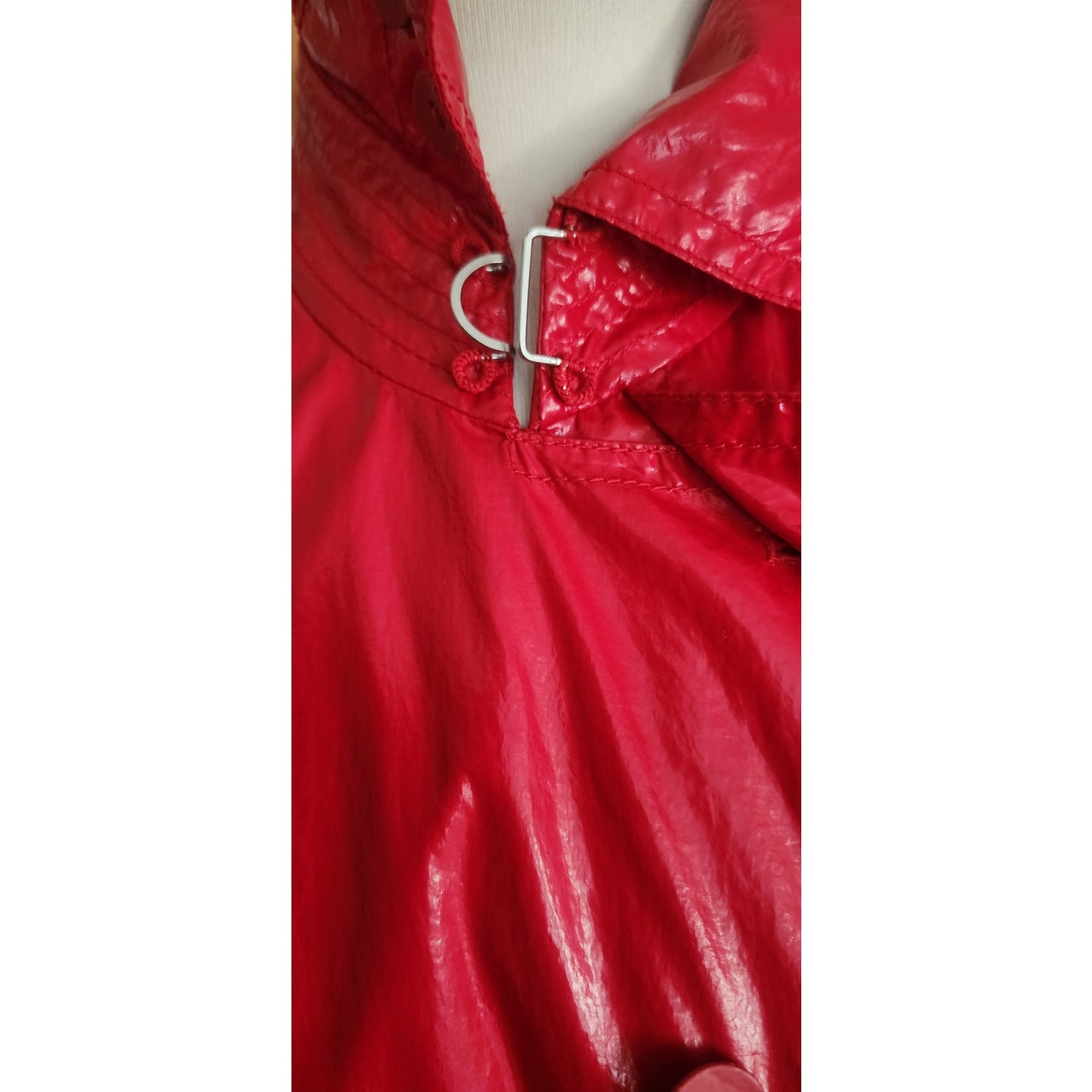 3.1 Phillip Lim Red Trench Coat Raincoat with Belt 2010s