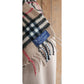 Vintage 1980s Burberrys Cashmere Scarf Beige Plaid Nova Check Fringed