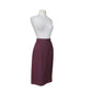 Vintage 1980s CHLOE Pencil Skirt Midi Oxblood Burgundy Red Wool Lagerfeld Era Marshall Fields