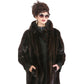 70s Brown Mink Fur Jacket w/Black Suede Panels Lacritz & Picus