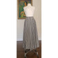 Vintage 1970s Long Skirt Houndstooth Wool High Waisted Pleated / S