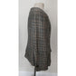 Vintage 2000s Armani Collezioni Blazer Wool Plaid Jacket Leather Sash Tie