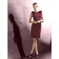 Fall 2011 Armani Collezioni Sleeveless Dress Burgundy Red Bow Shoulders Bateau Neck Large