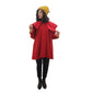 Vintage 90s Red Wool Swing Jacket Hip Length Coat Victoria March Chicago Designer