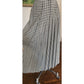 Vintage 1970s Long Skirt Houndstooth Wool High Waisted Pleated / S