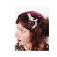 Vintage 50s Hat Burgundy Red Velvet w/Beaded Floral Trim by Anne Savel