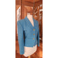 Vintage 70s Guy Laroche Blue Wool Tweed Blazer Jacket