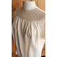 Vintage 40s Cream Silk Blouse Crochet Lace Neckline