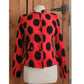 Bitte Kai Rand Blazer Orange Black Spots Ikat Print Danish Art to Wear NWT