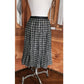 Vintage 60s Mod Suit Pleated Midi Skirt + Top Gray Black Wool Tweed