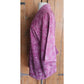 Vintage Japanese Jacket Kimono Haori Style Mauve Pink Purple White Silkprint