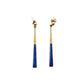 Vintage KBN 14K Gold Dangle Earrings w/Lapis Lazuli