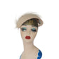 Vintage 1950s Fascinator White Feather Headdress Bridal Headband