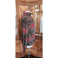 Vintage 80s CHLOE LAGERFELD Blouse Dark Floral Silk Blouse High Neck Long Sleeve