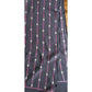 Vintage 70s Gucci Silk Scarf Navy Blue Horsebit Print Rectangular Fringed