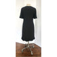 Vintage 1960s Sorelle Fontana Dress Black Rayon Crepe w/Pleated Fringe Italian Designer