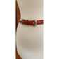 Vintage 1990s Brighton Belt Red Leather Silver Heart Charms Love Gratitude Passion