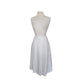 Vintage JIL SANDER Midi Skirt Paneled White Linen A Line w/Panels / Large