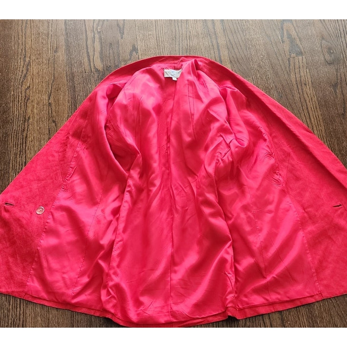 Vintage 80s Red Blazer Power Shoulders Jacket Michi Moon Sanyo