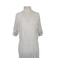 Antique 1910s White Lingerie Tea Dress Lawn Gown Crochet Lace Embroidery Drop Waist L