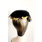 Vintage 1950s Bes-Ben Hat Black Wool Gold Feather Motif