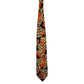 Vintage 1960s Mens Wide tie Brown Orange Psychedelic Bold Print