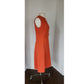 Vintage 60s Orange Dress Mod A Line Skirt / Medium