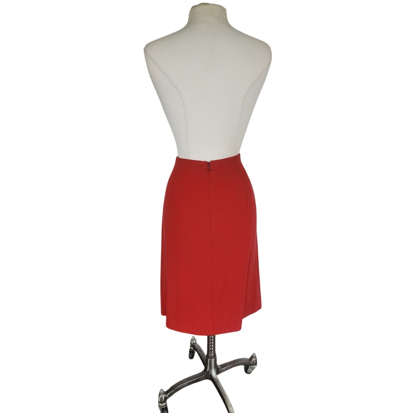 Vintage 1990s Armani Black Label Rust Red Skirt Suit IT 50