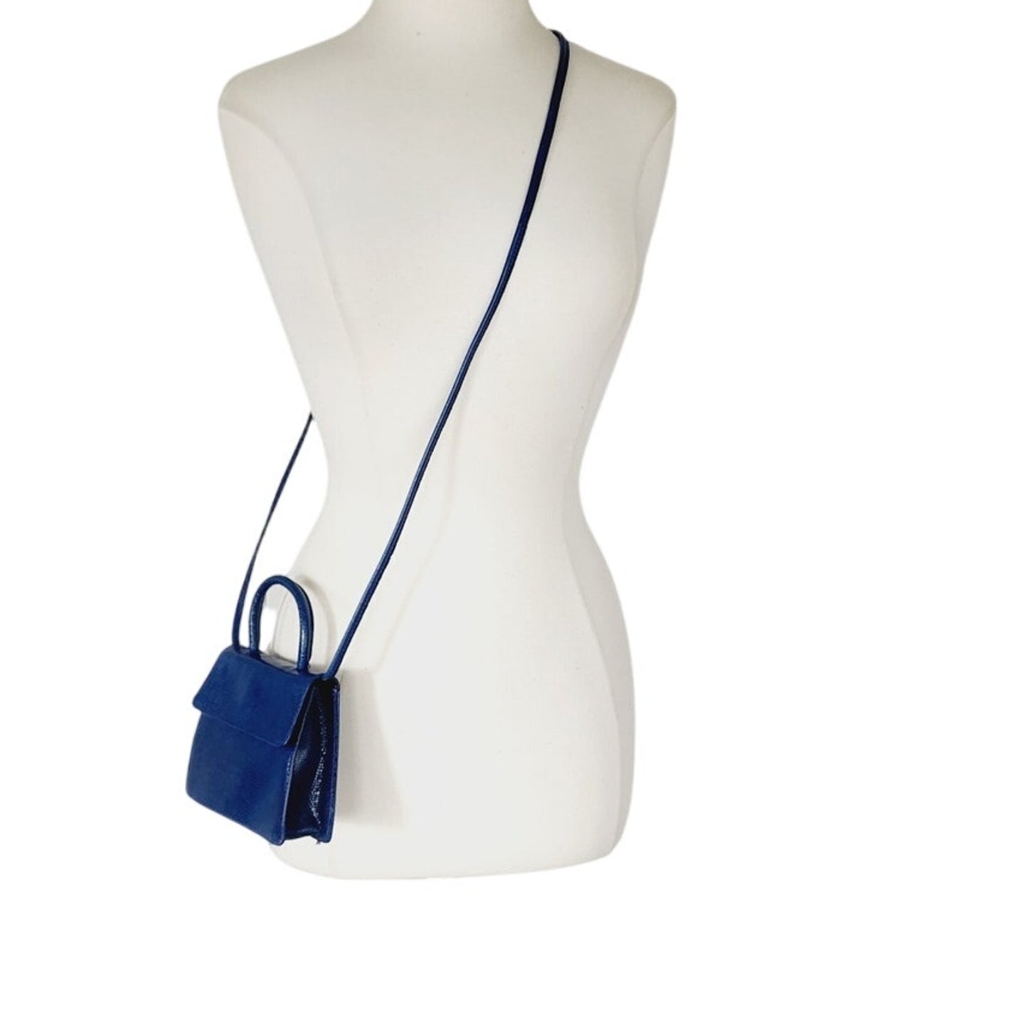 Vintage 90s Navy Blue Mini Purse Cross Shoulder Bag Clueless Bloomingdales