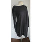 All Saints Sago Sweater Dress Gray Tunic Asymmetrical Hem Cut Out Shoulder