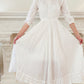Edwardian White Cotton Day Dress Embroidered Lace Trim