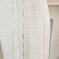Edwardian White Cotton Lawn Dress Crochet Front Lace Embroidery Florence / S