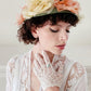 50s Norman Durand Original Pastel Floral Hat Green Straw Summer Spring Garden Party Shabby Chic