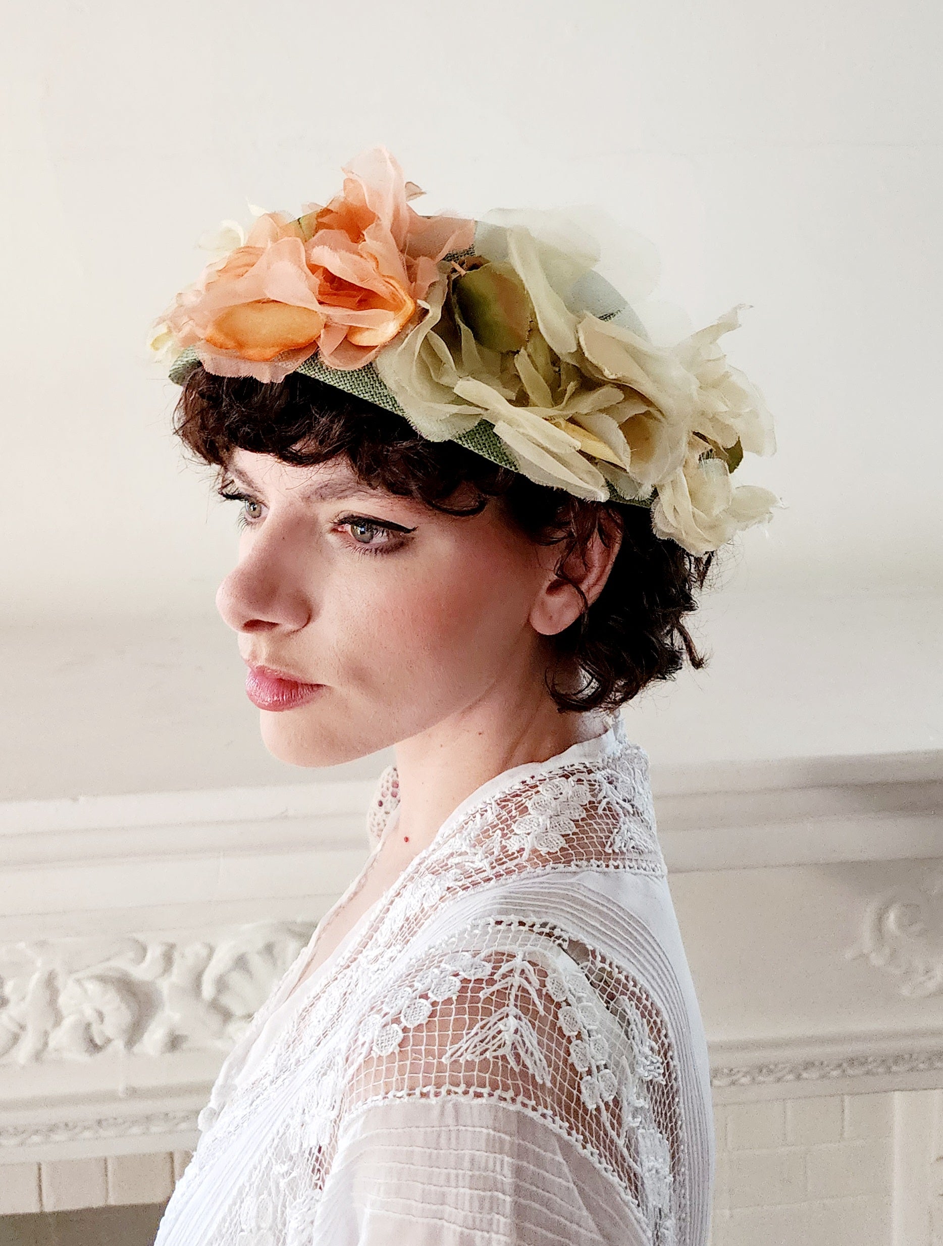 Vintage best sale floral hat