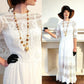 Edwardian White Lawn Dress Dotted Swiss & Crochet Lace Marjory