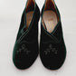 40s Green Suede Shoes High Heel Pumps by Walk Over size 5